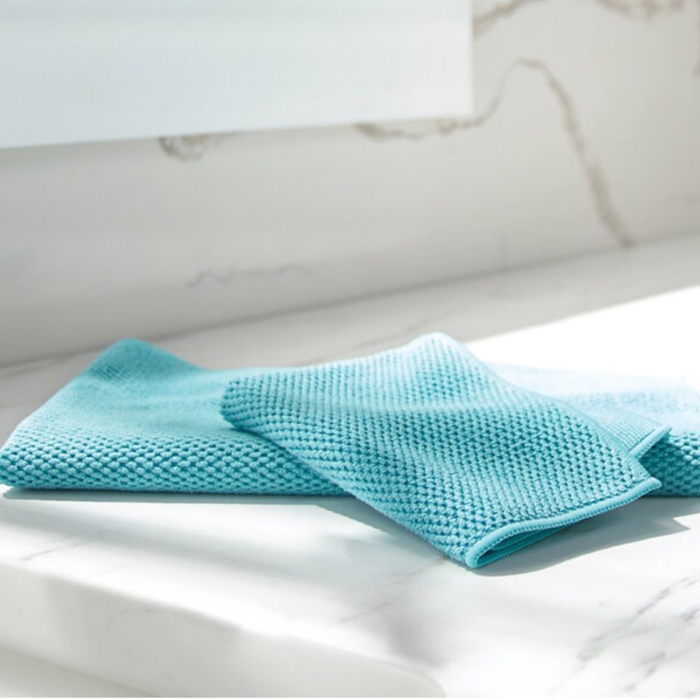 Norwex Kitchen Towel and Kitchen Cloth Set of 2 Turquoise NWT - Picture 2 of 10